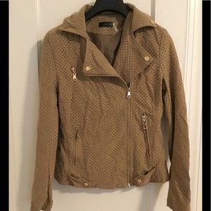 Love Token laser cutouts Moto Jacket...